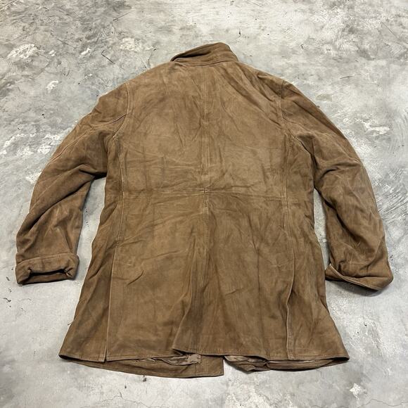 Vintage Faconnable Suede Jacket Albert Goldberg Genuine Leather Mens Medium Coat - Picture 5 of 7
